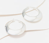 UltraFine 950 Silver Polished Graduated 2" Hoops